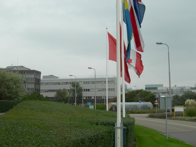 ESTEC buildings in Noordwijk, Netherlands. ESTEC was the main technical centre of ESRO and remains so for the successor organisation, ESA.