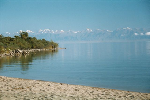 Southern shore of Issyk Kul Lake.