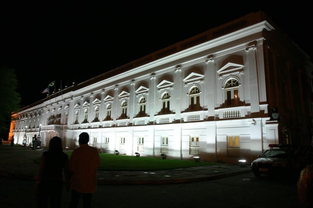 Palace of Lions at night, in São Luís