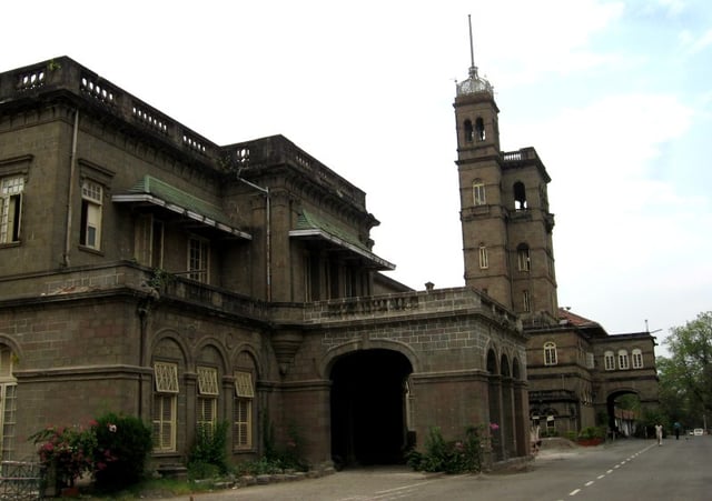 Savitribai Phule Pune University headquarters. During the British era, the building served as the Monsoon residence for the Governor of the Bombay Presidency