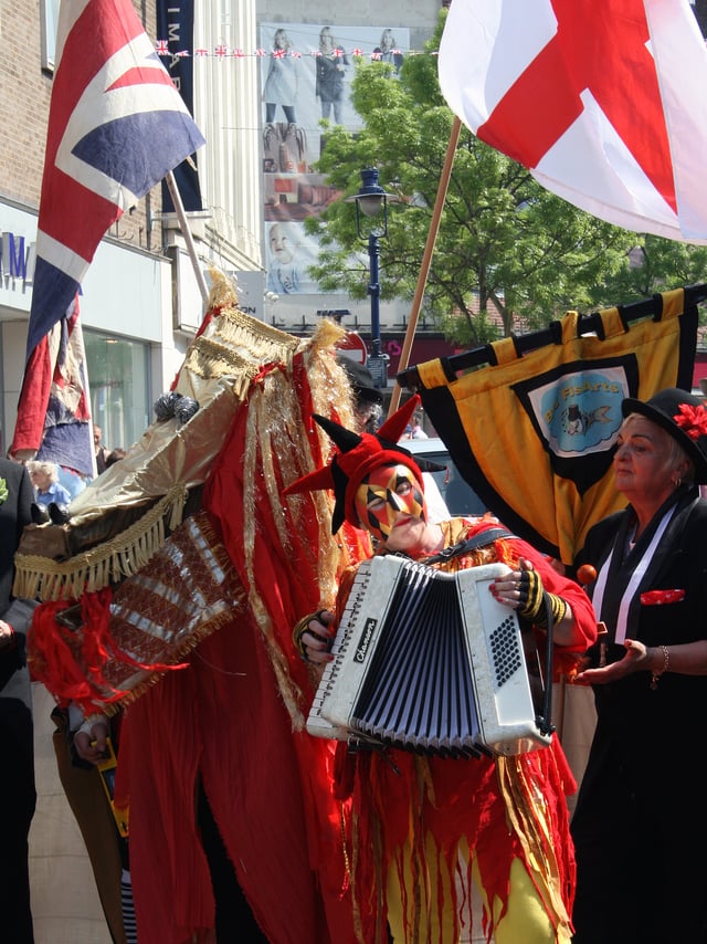 A St. George's Day celebration in Kent, 2011