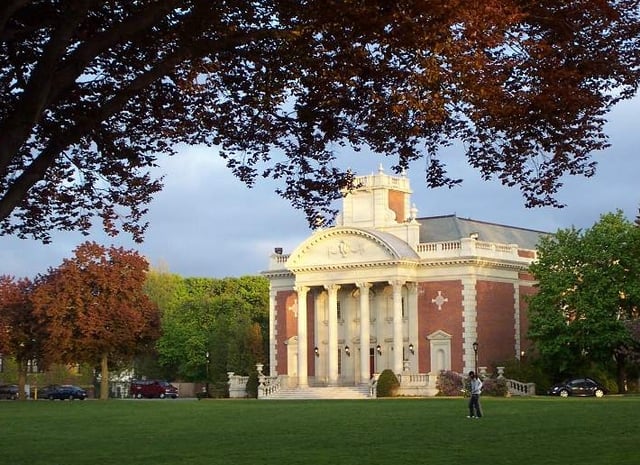 Warner Memorial Theater, opened 1932, designed by Drew Eberson, Worcester Academy