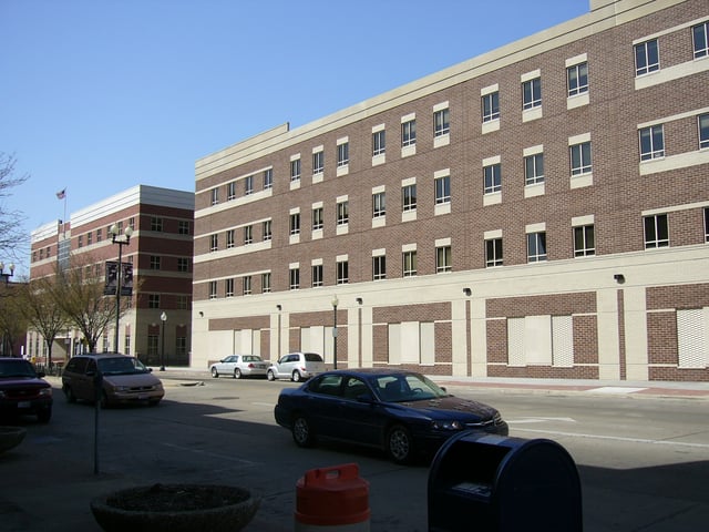 The George Voinovich Center (left) and Mahoning County Children's Services Center (right)