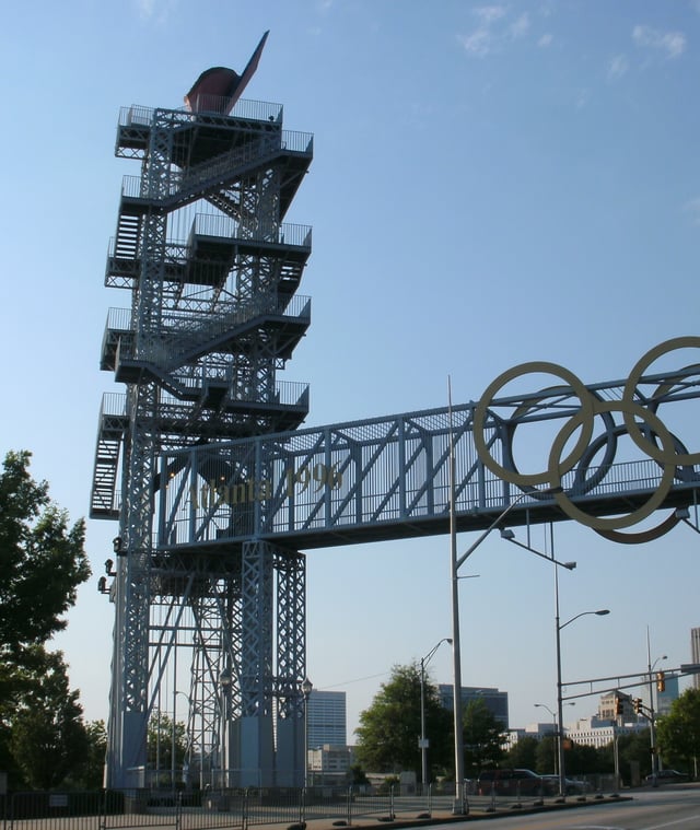 The 1996 Olympic cauldron in 2011