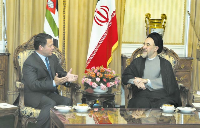 King Abdullah II of Jordan and President Mohammad Khatami, Tehran, September 2, 2003