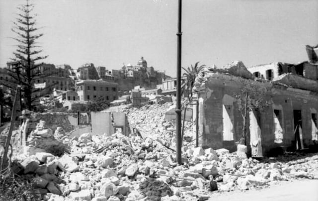 Effect of Allied bombing on Cagliari during the Second World War.