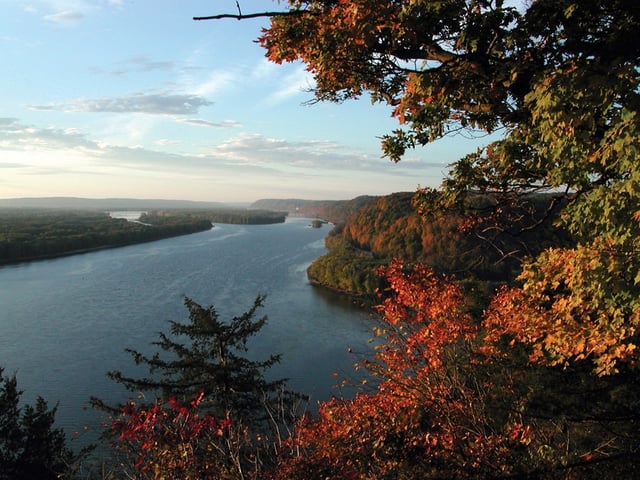 The Upper Mississippi River near Harpers Ferry, Iowa
