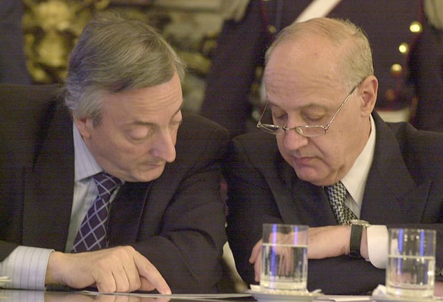 Kirchner and Roberto Lavagna, Minister of Economy during most of his presidency