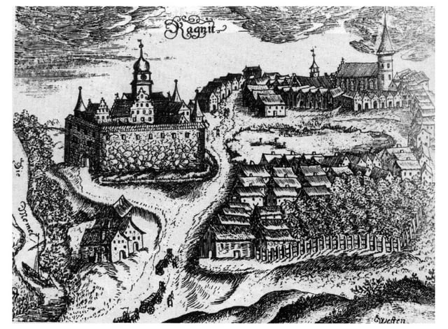 Ragnit Castle and settlement, 1684