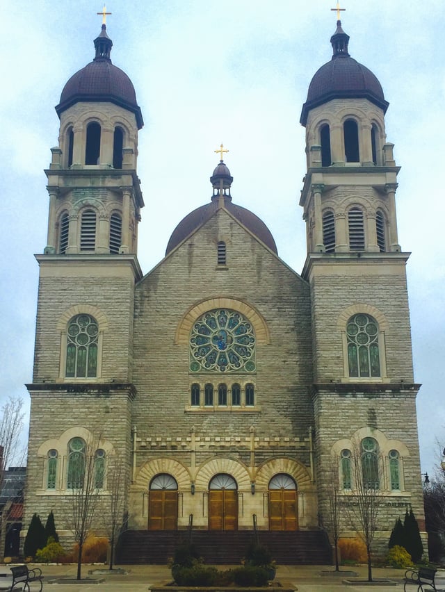 The Basilica of St. Adalbert, constructed by Polish immigrants on Grand Rapids' West Side in 1913, was the first church in Michigan to be elevated to the status of minor basilica.