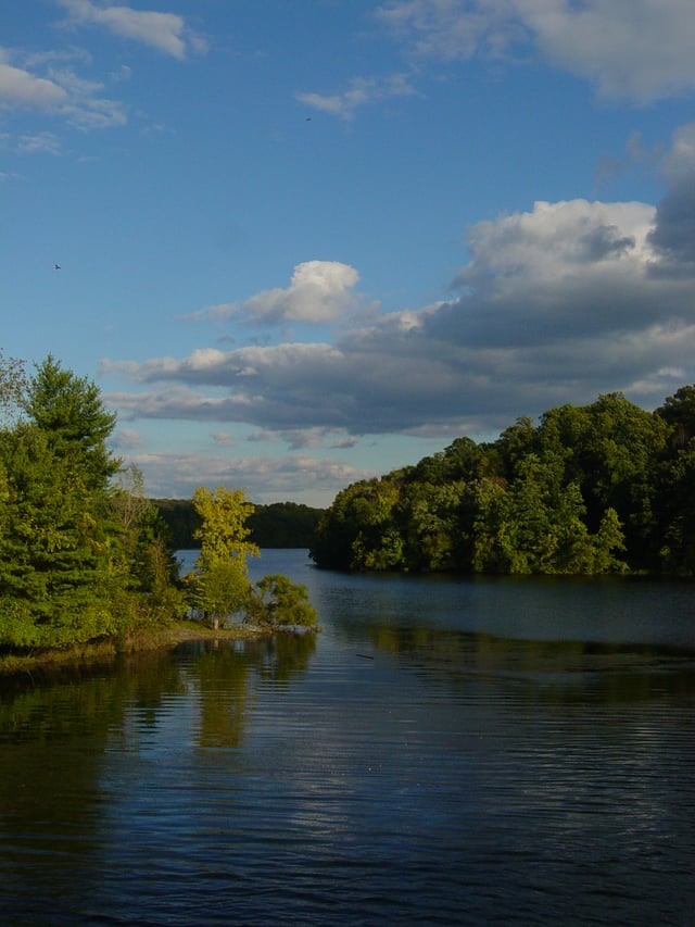 The New Croton Reservoir is the largest of many in the county.