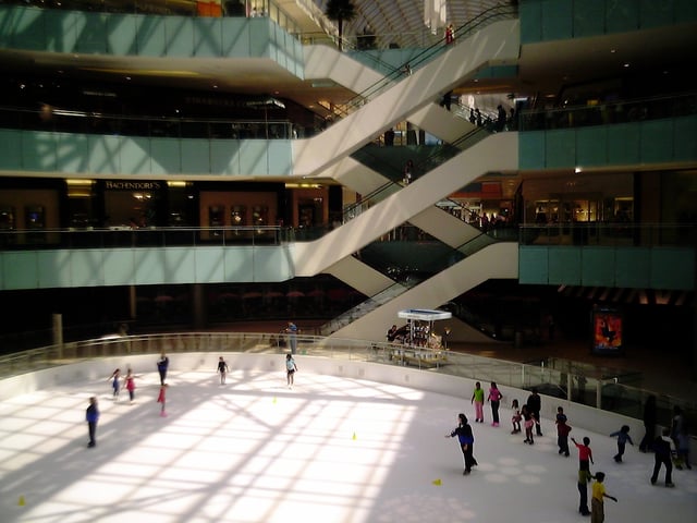 Ice rink at the Dallas Galleria, 2006