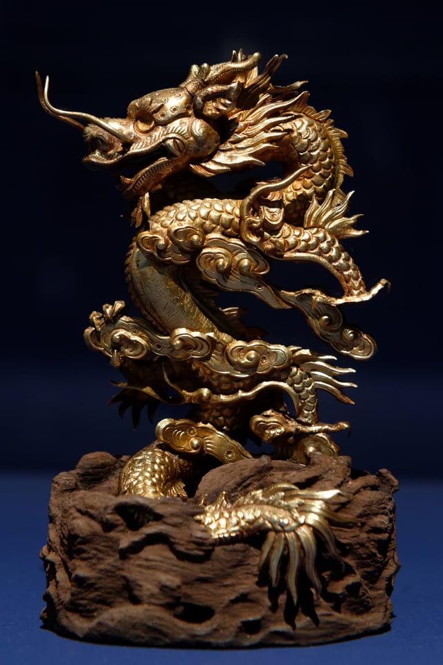 Dragon emerging from the clouds, Nguyễn dynasty, Vietnam