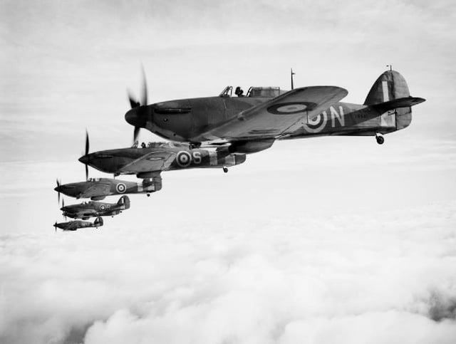 Hawker Sea Hurricanes in formation