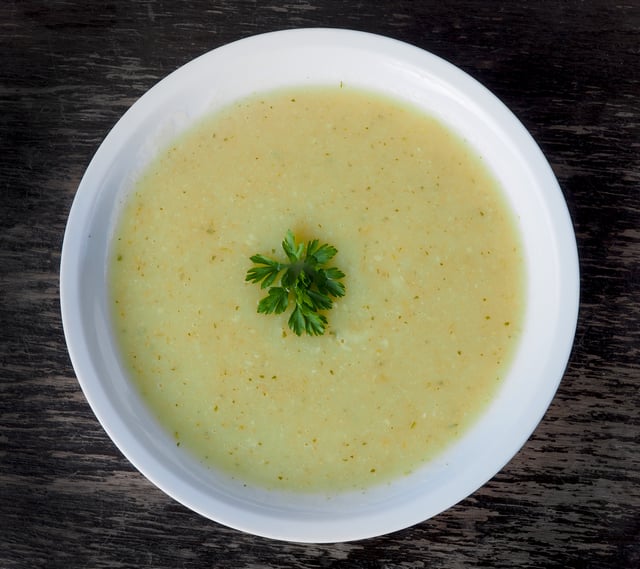 Hippocrates soup made of vegetables and potatoes