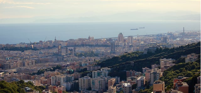 A panoramic view of Genoa