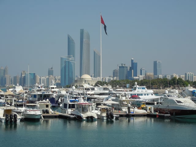 The Corniche as seen from the Marina Mall
