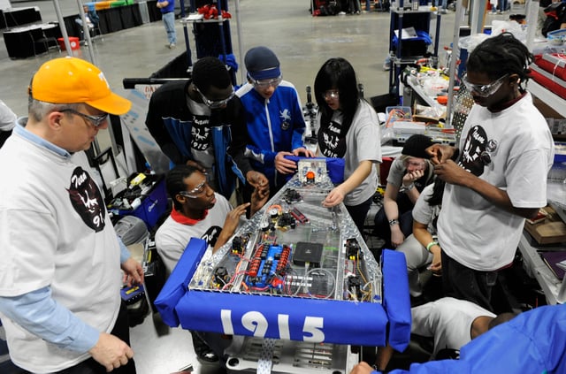 Student participants in the FIRST Robotics Competition, Washington, D.C.