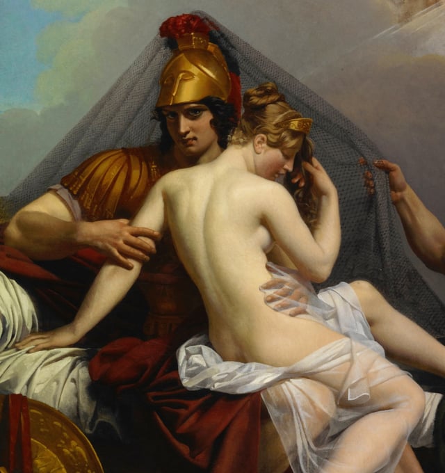 Mars and Venus Surprised by Vulcan (1827) by Alexandre Charles Guillemot (detail)