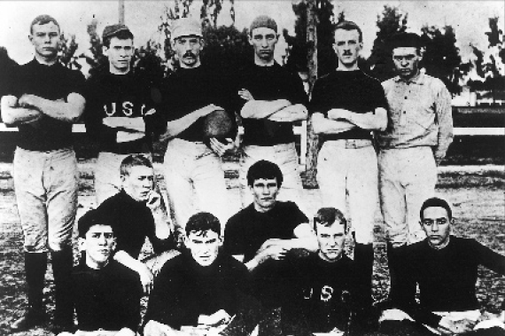 The first USC football squad (1888). Before they were nicknamed the "Trojans", they were known as the USC Methodists.