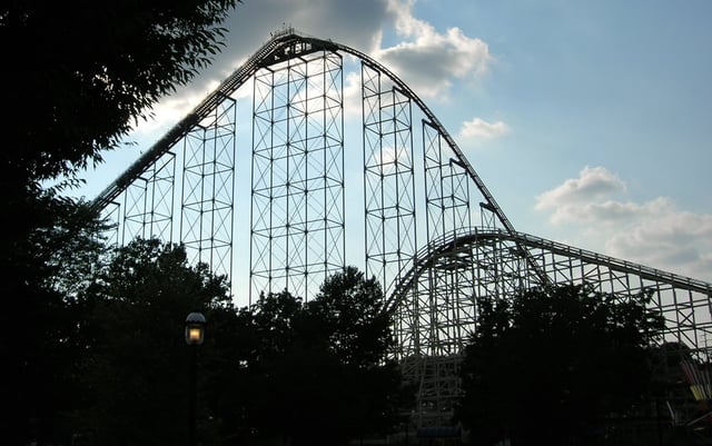 Dorney Park and Wildwater Kingdom's Steel Force and Thunderhawk roller coasters in Allentown