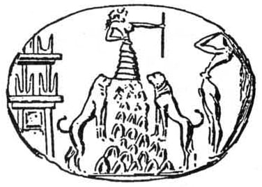 Goddess image found at Knossos (note the tufts on the tails)