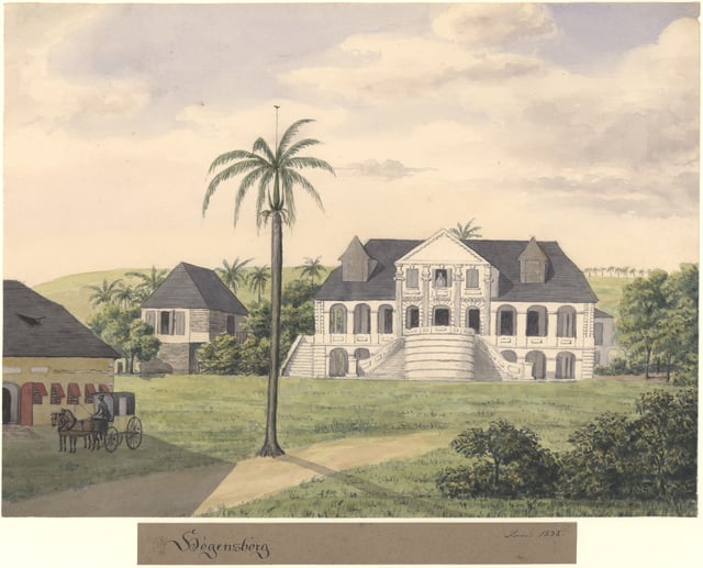 The Høgensborg estate on Sankt Croix, 1833