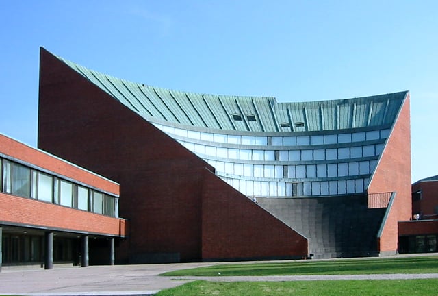 Auditorium in Aalto University's main building, designed by Alvar Aalto