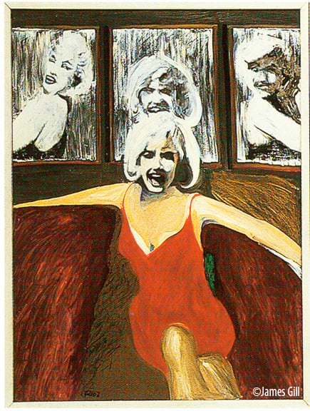 Left panel from pop artist James Gill's painting Marilyn Triptych (1962)