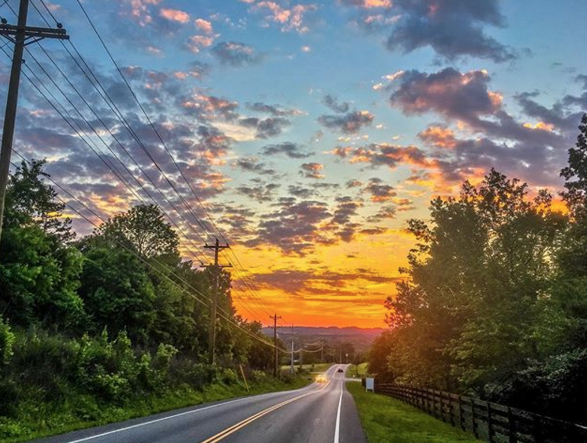 Sunset observed from Long Lane in Franklin