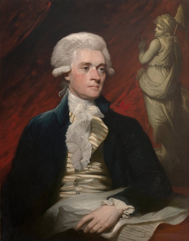Portrait of Thomas Jefferson while in London in 1786 by Mather Brown