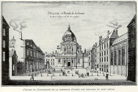 The Sorbonne, Paris, in a 17th-century engraving