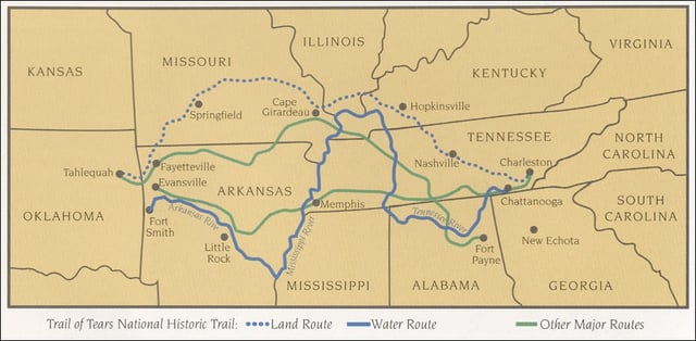 Map of National Historic trails