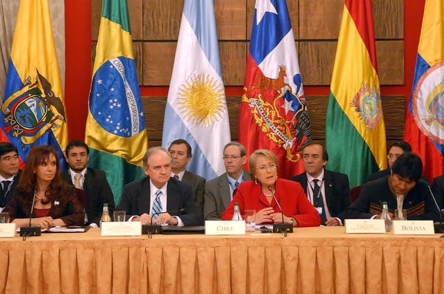 UNASUR summit in the Palacio de la Moneda, Santiago de Chile