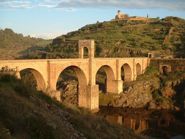 The Alcántara Bridge, Spain, widely hailed as a masterpiece of Roman engineering