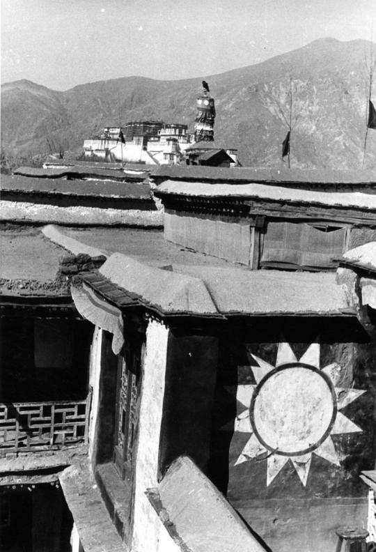 KMT flag displayed in Lhasa, Tibet in 1938