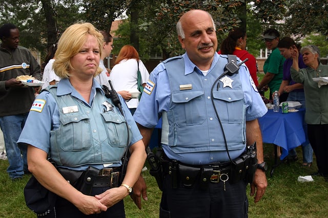 Chicago Police Department officers in Marquette Park