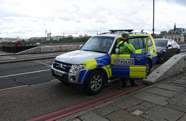 A City of London Police vehicle on Blackfriars Bridge