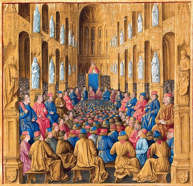 Pope Urban II at the Council of Clermont, where he preached the First Crusade