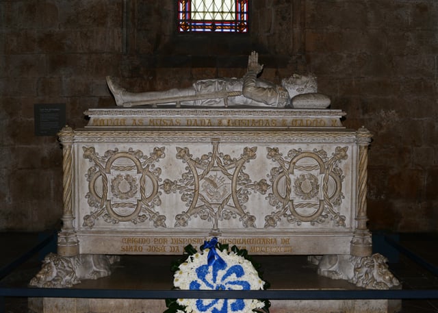 Camões' tomb in the Jerónimos Monastery, Belém, Lisbon