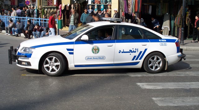 An Amman City Centre Police patrol vehicle.