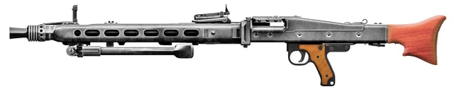 MG 42 general-purpose machine gun with retracted bipod