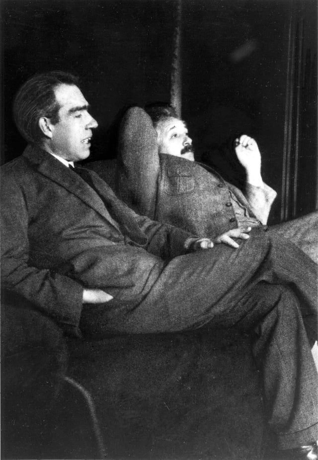 Einstein and Niels Bohr, 1925