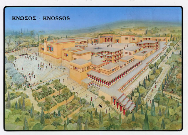 Reconstruction of the palace at Knossos