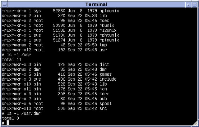 Version 7 Unix, the Research Unix ancestor of all modern Unix systems