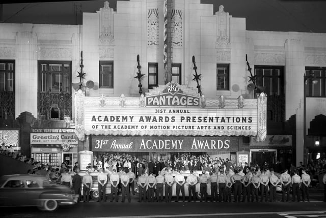 31st Academy Awards Presentations,Pantages Theatre, Hollywood, 1959