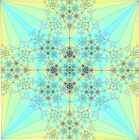 A fractal generated by a finite subdivision rule for an alternating link