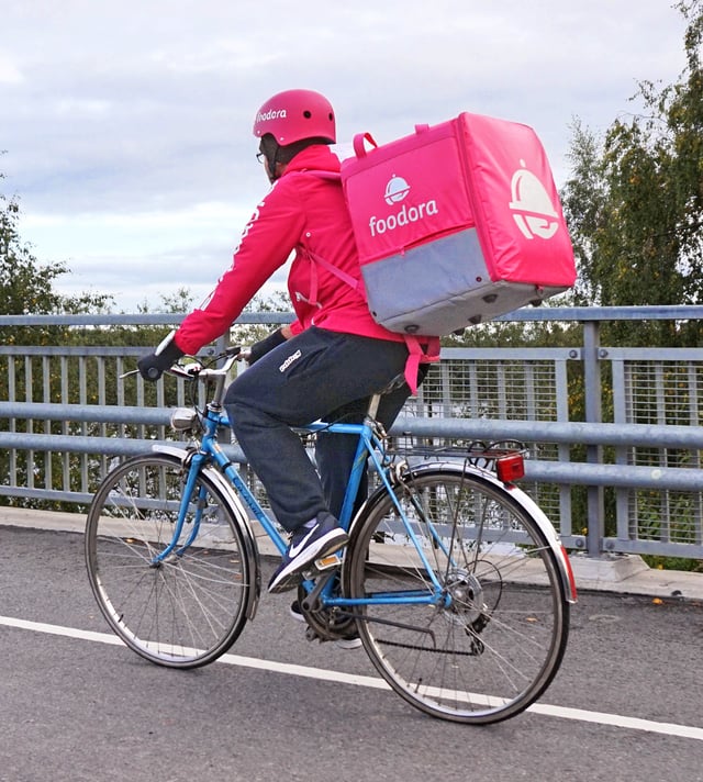 Foodora rider in Finland