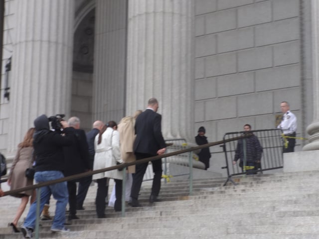 Kesha arriving at the New York Supreme Court in lower Manhattan for proceedings in a lawsuit against Dr. Luke, February 19, 2016.