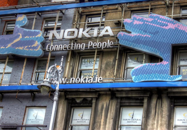 A Nokia advertising sign in Dublin, Ireland